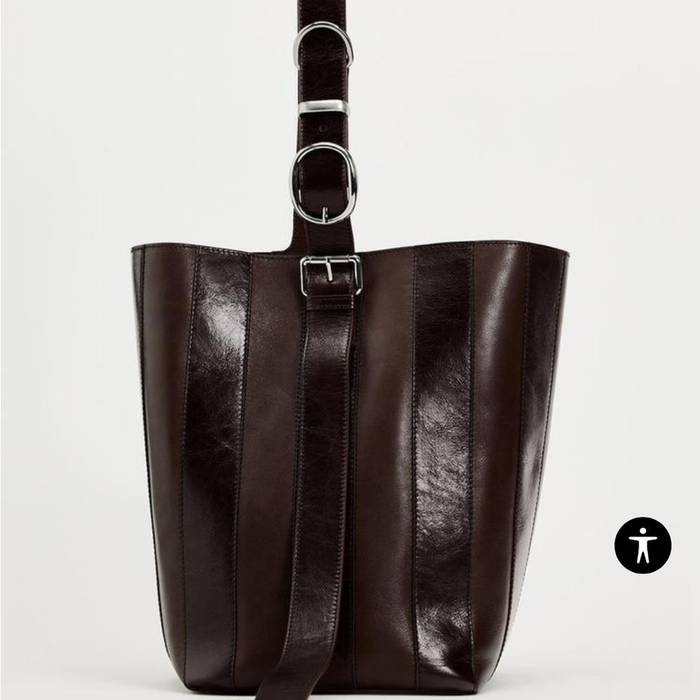 Zara leather tote